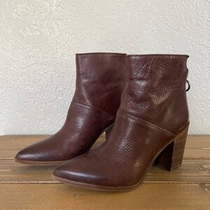Franco Sarto Dark Brown Ankle Booties